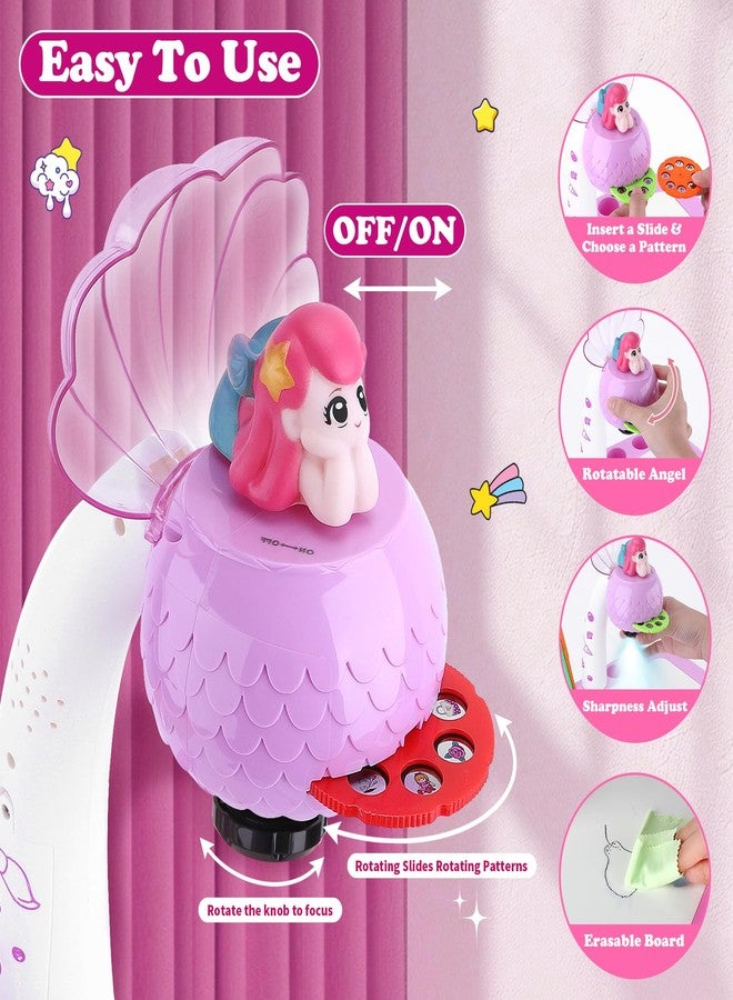 Hoarosall Drawing Projector for Kids, Drawing Board Pad, Color Pens, Pencils, Crayons, Scrapbook etc,Tracing Projector, Ideal Toy for 3+ Year Old Girls (Mermaid Kit) - Image 2